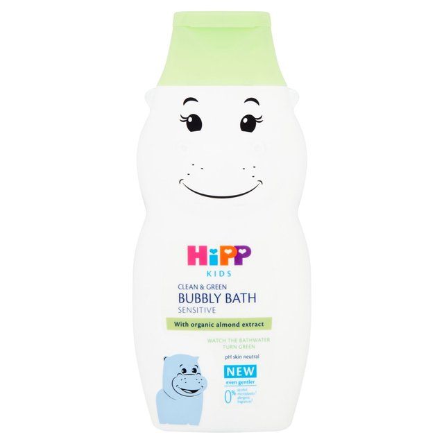 HiPP Kids Clean &amp;amp; Green Bubble Bath Hippo for Sensitive Skin    380g