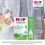 HiPP Organic 1 First Infant Baby Milk Formula Starter Pack From Birth   6 x 90ml