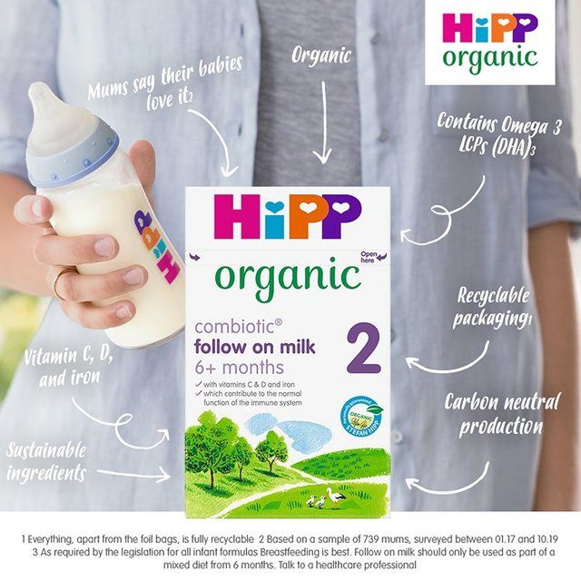 HiPP Organic 2 Follow on Baby Milk Powder Formula From 6 Months    800g