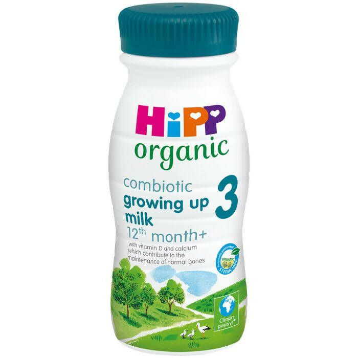 HiPP Organic 3 Growing up Baby Milk Ready to feed liquid - 12th month onwards (8 x 200ml)