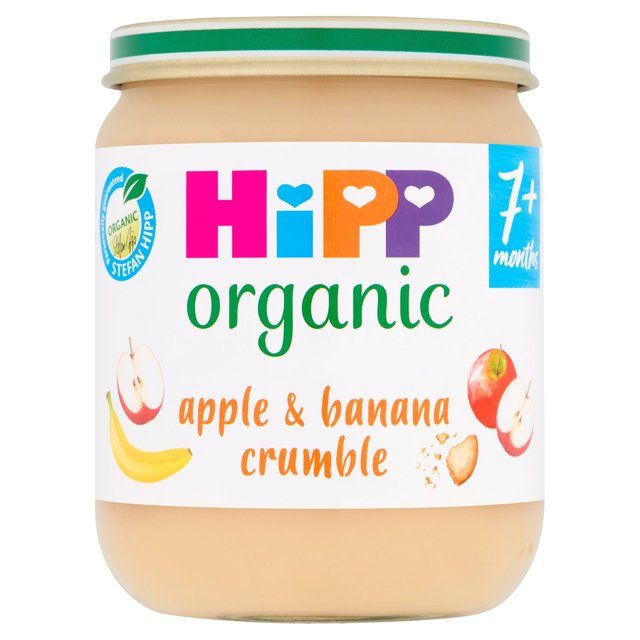 HiPP Organic Apple &amp;amp; Banana Crumble Baby Food Jar 7+ Months    160 per pack