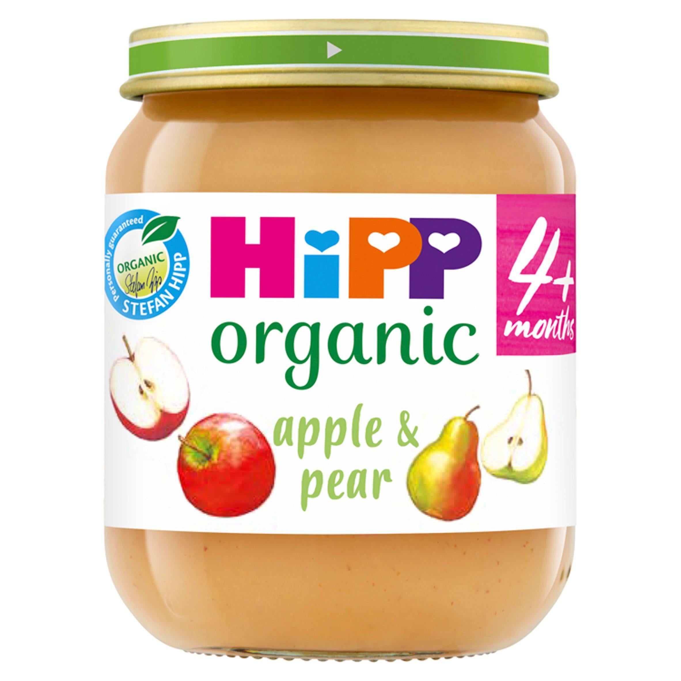HiPP Organic Apple &amp;amp; Pear Baby Food Jar 4+ Months 125g