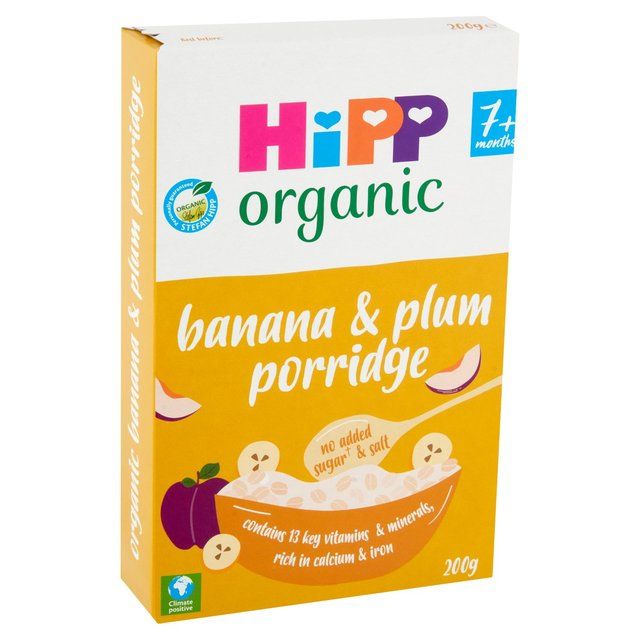 HiPP Organic Banana &amp;amp; Plum Porridge Baby Cereal 7+ Months    200g