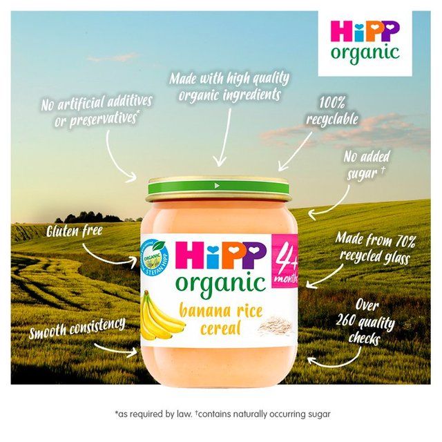 HiPP Organic Banana Rice Cereals Baby food 4+ months   125g