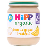 HiPP Organic Banana Yogurt Breakfast Baby Food Jar 6+ Months 125g