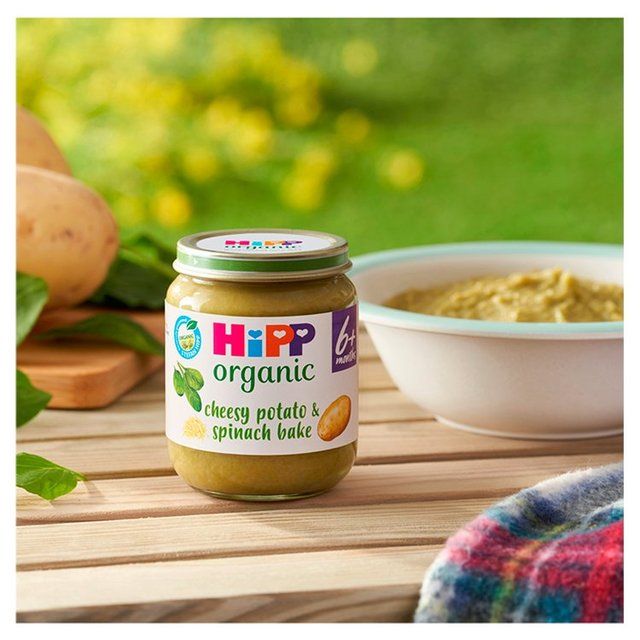 HiPP Organic Cheesy Potato &amp;amp; Spinach Bake Baby Food Jar 6+ Months    125g