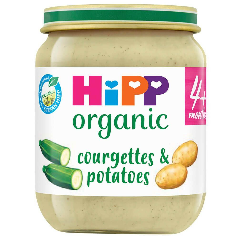 HiPP Organic Courgettes &amp;amp; Potatoes Baby Food Jar 4+ Months (6 x 125g)