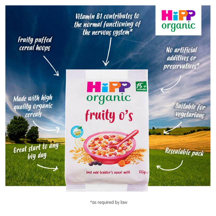 HiPP Organic Fruity O's Cereal 15+ Months