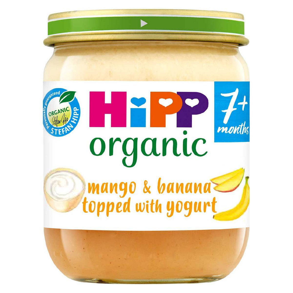 HiPP Organic Mango &amp;amp; Banana Topped With Yogurt Baby Food Jar 7+ Months 160g