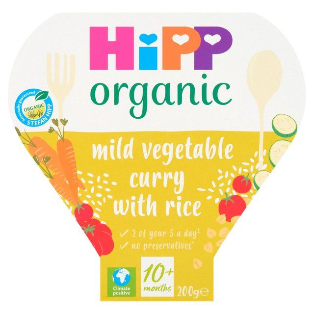 HiPP Organic Mild Vegetable Curry & Rice Toddler Tray Meal 10+ Months    200g