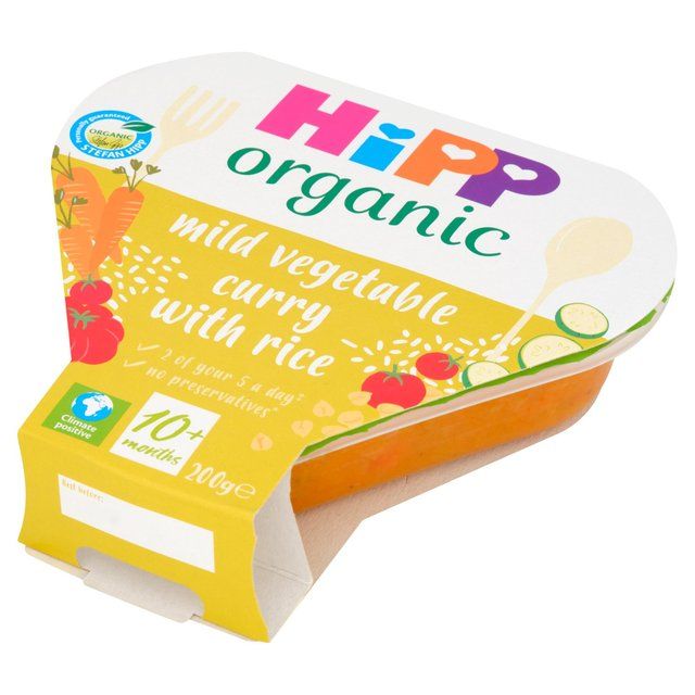 HiPP Organic Mild Vegetable Curry & Rice Toddler Tray Meal 10+ Months    200g