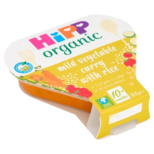 HiPP Organic Mild Vegetable Curry &amp;amp; Rice Toddler Tray Meal 10+ Months    200g