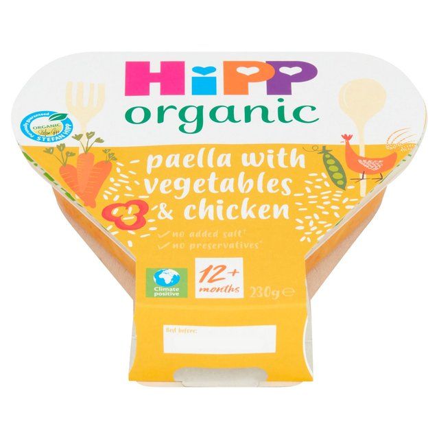 HiPP Organic Paella with Veg &amp;amp; Chicken Toddler Tray Meal 1-3 Years    230g