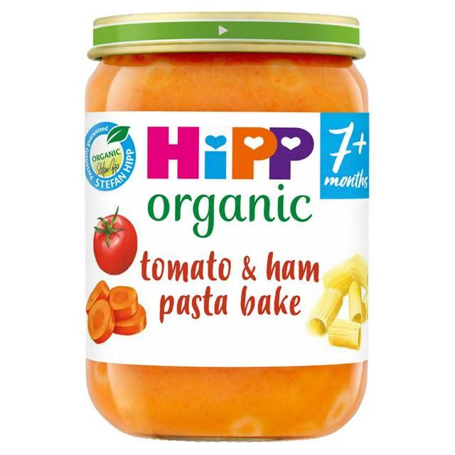 HiPP Organic Pasta Tomato &amp;amp; Ham Pasta Bake Jar 190g 7 Month+