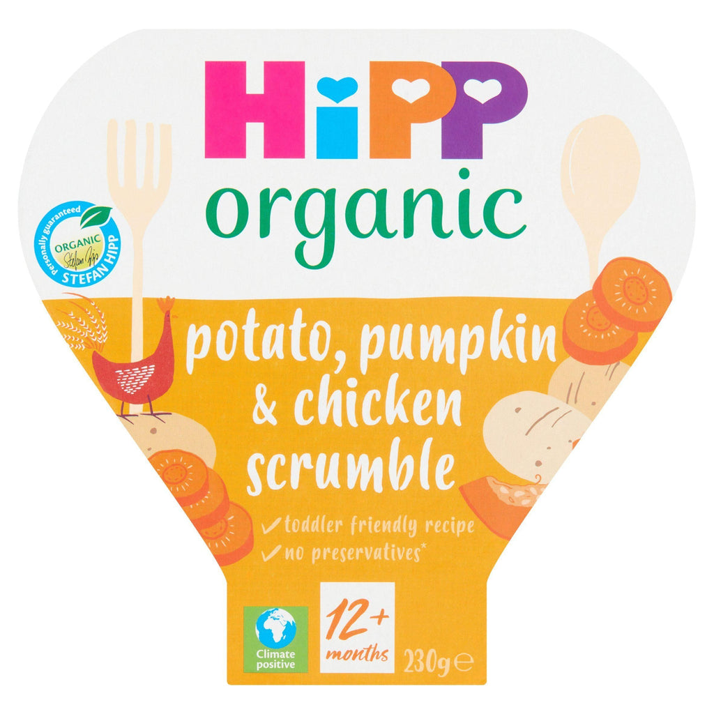 HiPP Organic Potato Pumpkin & Chicken Scrumble Toddler Tray Meal 1-3 Years 230g