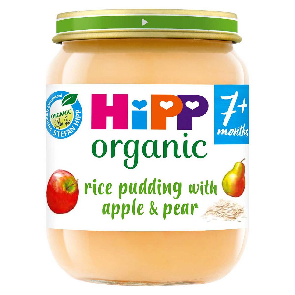 HiPP Organic Rice Pudding with Apple &amp;amp; Pear Baby Food Jar 7+ Months 160g