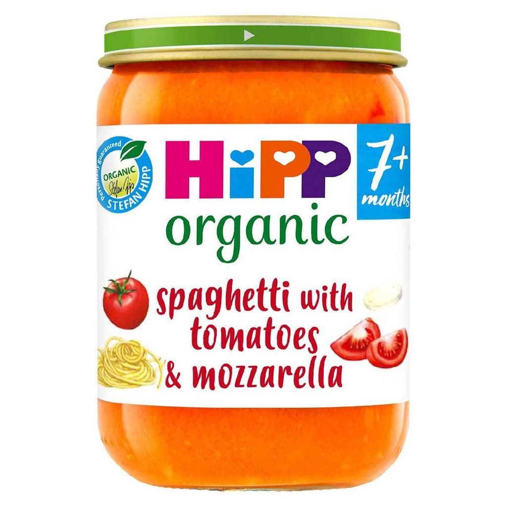 HiPP Organic Spaghetti with tomatoes & mozzarella Baby Food Jar 7+ Months 190g