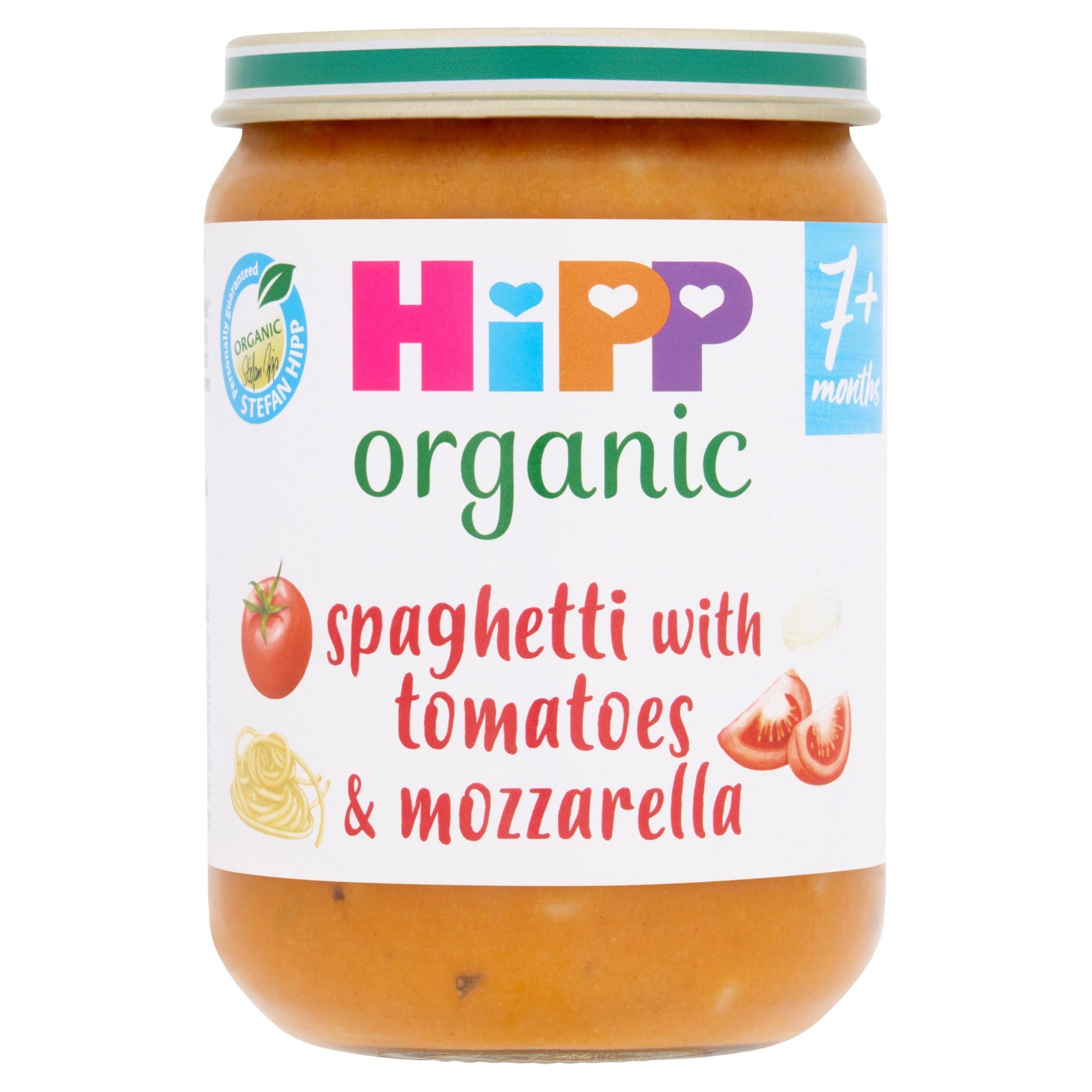 HiPP Organic Spaghetti with tomatoes &amp;amp; mozzarella Baby Food Jar 7+ Months 190g