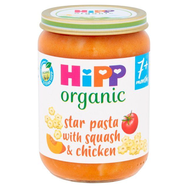 HiPP Organic Star pasta with Squash &amp;amp; Chicken Baby Food Jar 7+ Months    190g