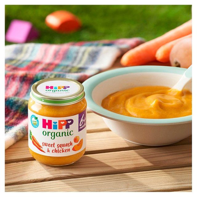 HiPP Organic Sweet Squash &amp;amp; Chicken Baby Food Jar 6+ Months    125g