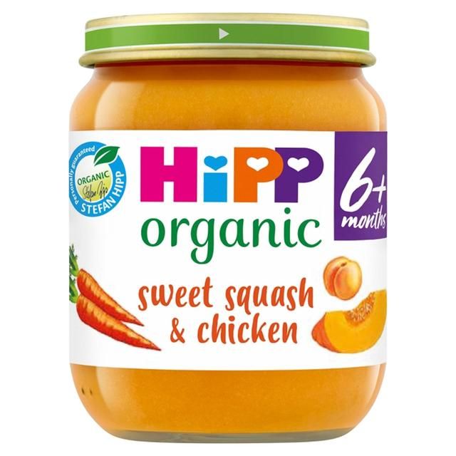 HiPP Organic Sweet Squash &amp;amp; Chicken Baby Food Jar 6+ Months    125g