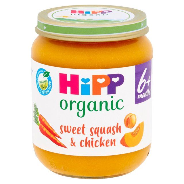 HiPP Organic Sweet Squash &amp;amp; Chicken Baby Food Jar 6+ Months    125g