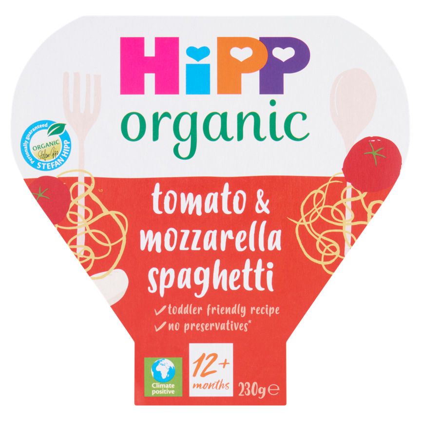 HiPP Organic Tomato &amp;amp; Mozzarella Spaghetti 12+ Months 230g