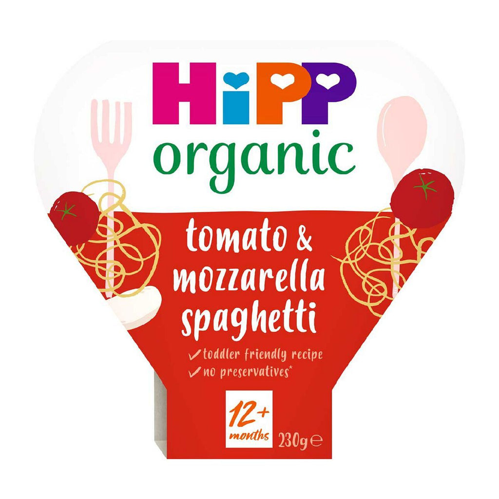 HiPP Organic Tomato & Mozzarella Spaghetti Toddler Tray Meal 1-3 Years 230g