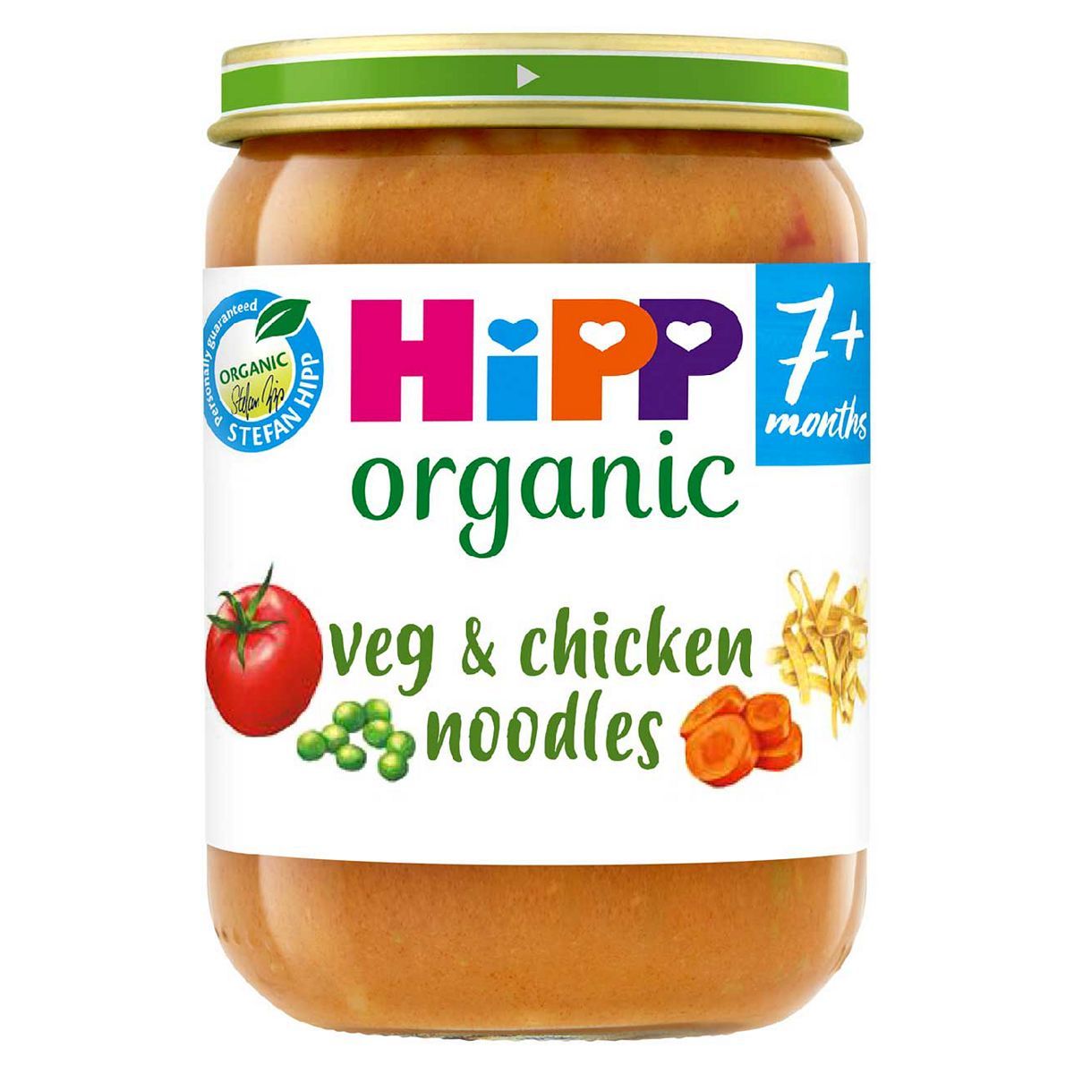 HiPP Organic Veg &amp;amp; Chicken Noodles Baby Food Jar 7+ Months 190g