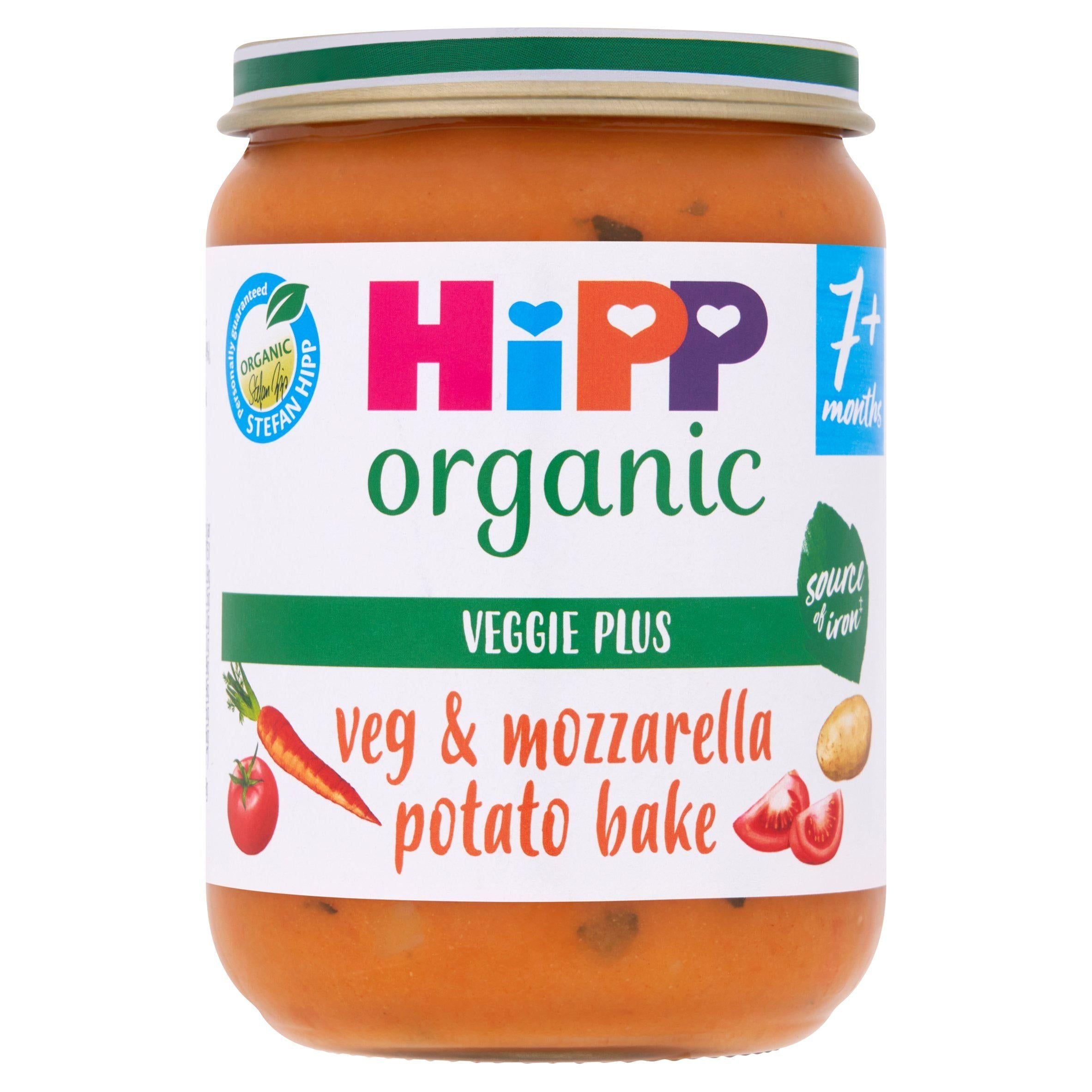 HiPP Organic Veg &amp;amp; Mozzarella Potato Bake Baby Food Jar 7+ Months 190g