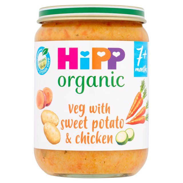 HiPP Organic Veg With Sweet Potato & Chicken Baby Food Jar 7+ Months    160 per pack