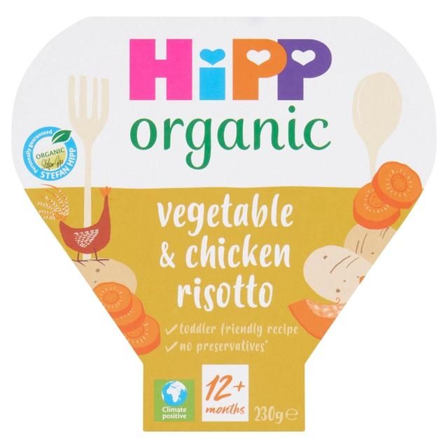 HiPP Organic Vegetable &amp;amp; Chicken Risotto Toddler Tray Meal 1-3 Years    230g