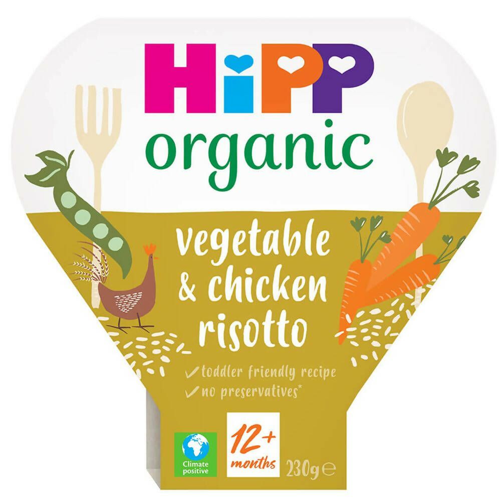 HiPP Organic Vegetable & Chicken Risotto Toddler Tray Meal 1-3 Years