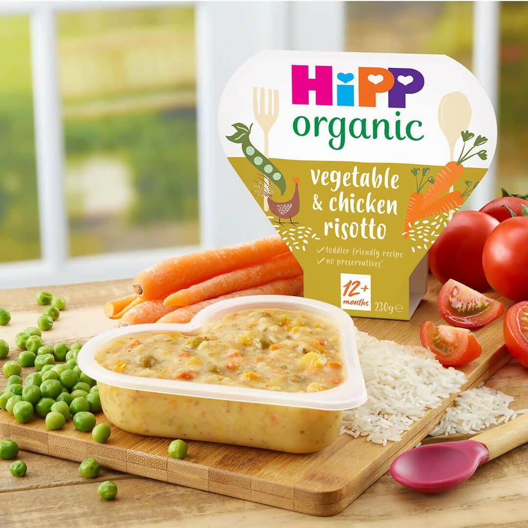 HiPP Organic Vegetable &amp;amp; Chicken Risotto Toddler Tray Meal 1-3 Years