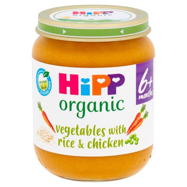 HiPP Organic Vegetables with Rice &amp;amp; Chicken Baby Food Jar 6+ Months    125g