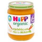 HiPP Organic Vegetables with Rice &amp;amp; Chicken Baby Food Jar 6+ Months    125g