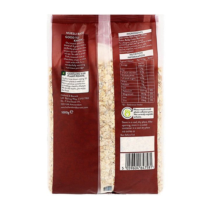 Holland &amp;amp; Barrett 4 Grain Muesli Base 1kg