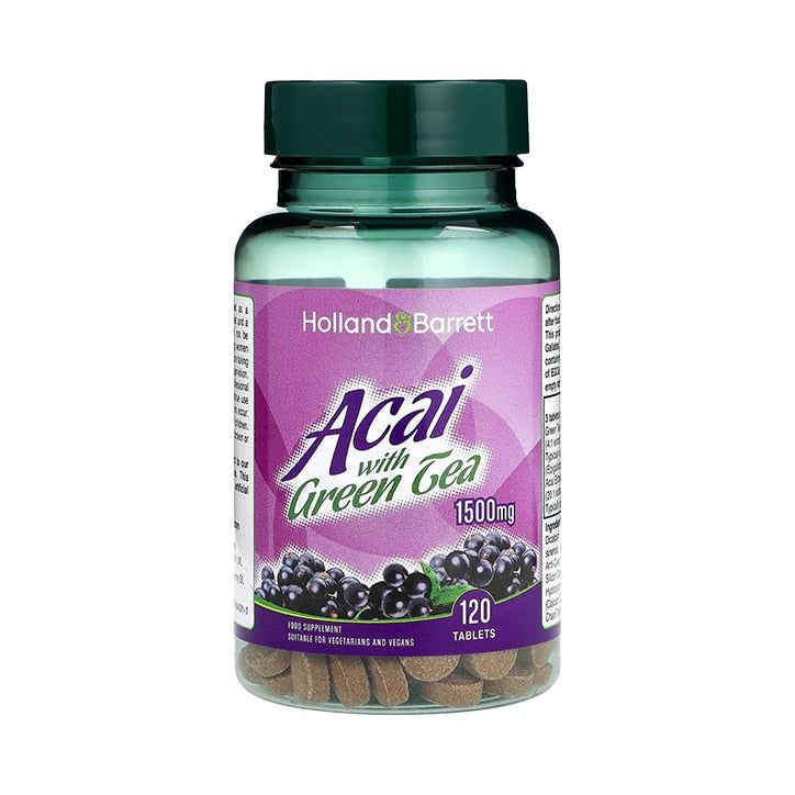 Holland &amp;amp; Barrett Acai with Green Tea 1500mg 120 Tablets