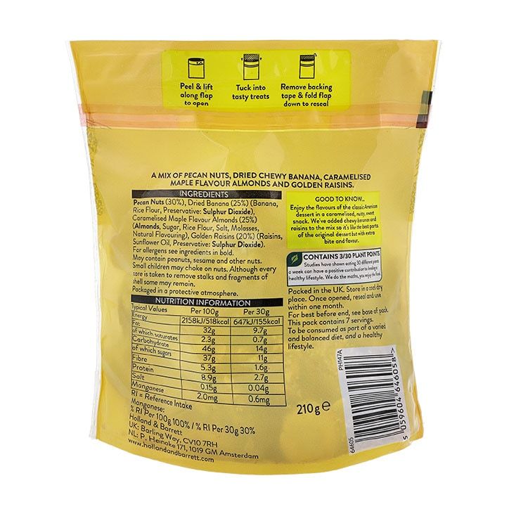 Holland &amp;amp; Barrett Banana Pecan Pie Trail Mix 210g