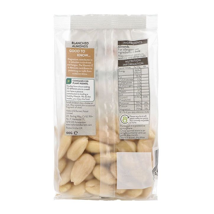 Holland &amp;amp; Barrett Blanched Whole Almonds 100g