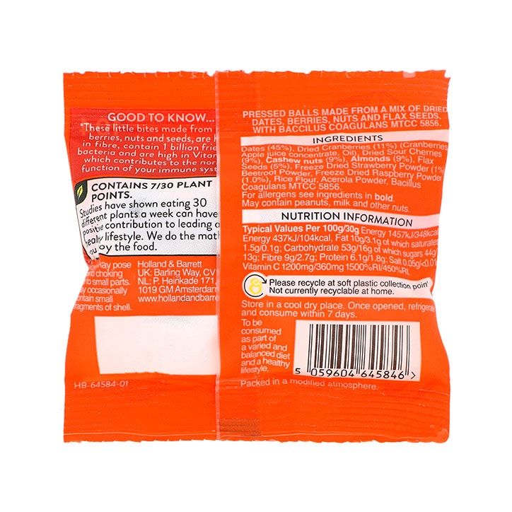 Holland &amp;amp; Barrett Brownie Bites with Benefits 30g