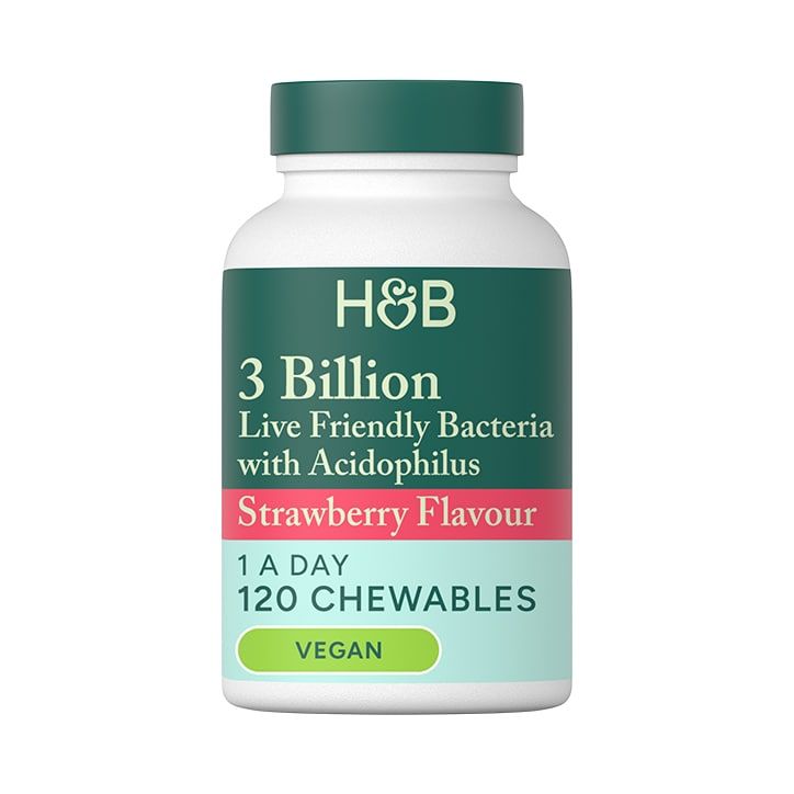 Holland &amp;amp; Barrett Chewable Acidophilus Strawberry (3 Billion) 120 Tablets