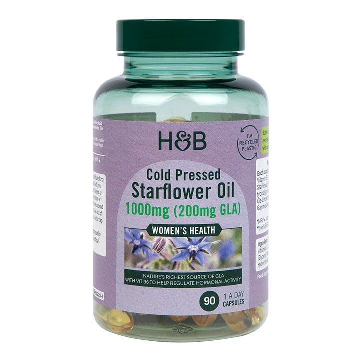 Holland & Barrett Cold Pressed Starflower Oil 1000mg 90 Capsules