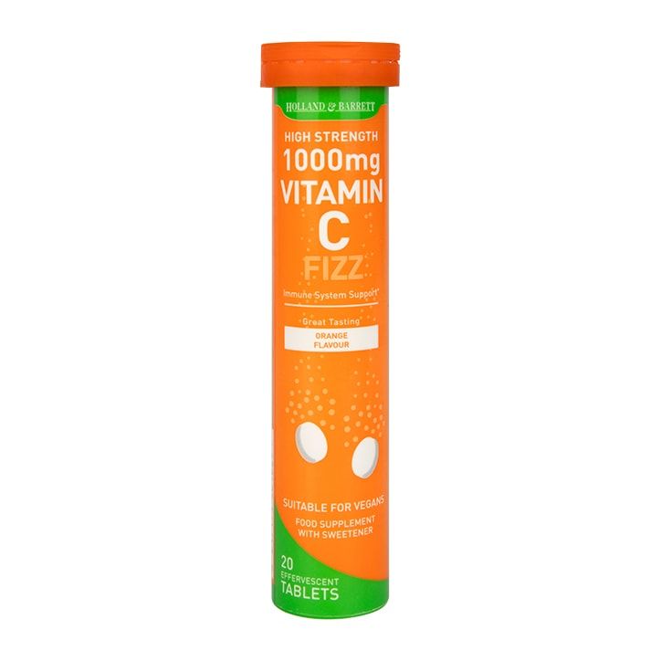 Holland & Barrett Effervescent Vitamin C High Strength 20 Tablets 1000mg