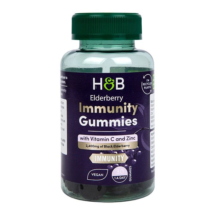 Holland &amp;amp; Barrett Elderberry Immunity Gummies with Vitamin C and Zinc 30 Gummies