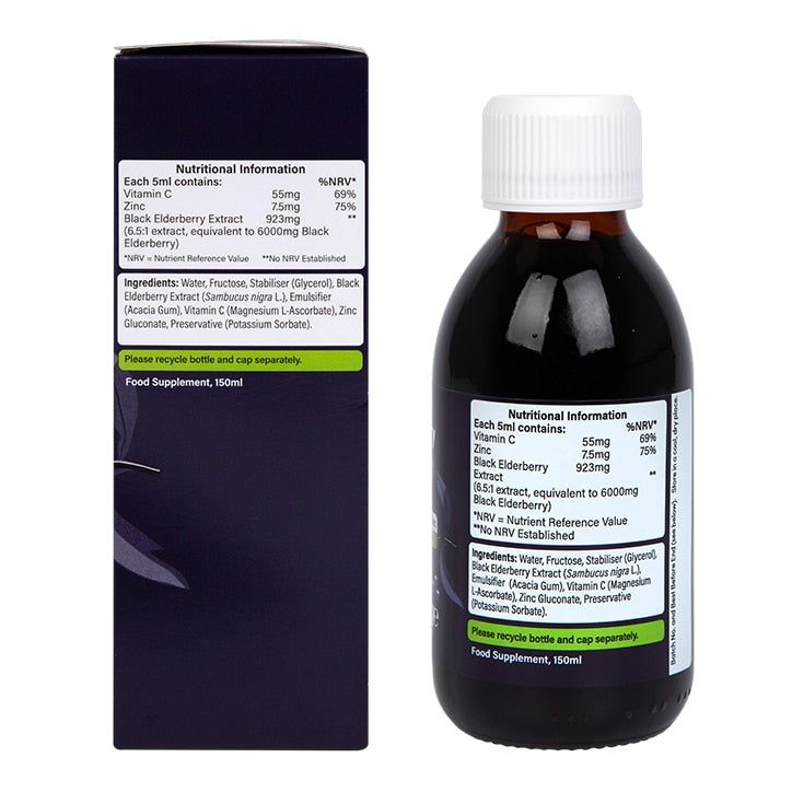 Holland &amp;amp; Barrett Elderberry Immunity Liquid with Vitamin C &amp;amp; Zinc