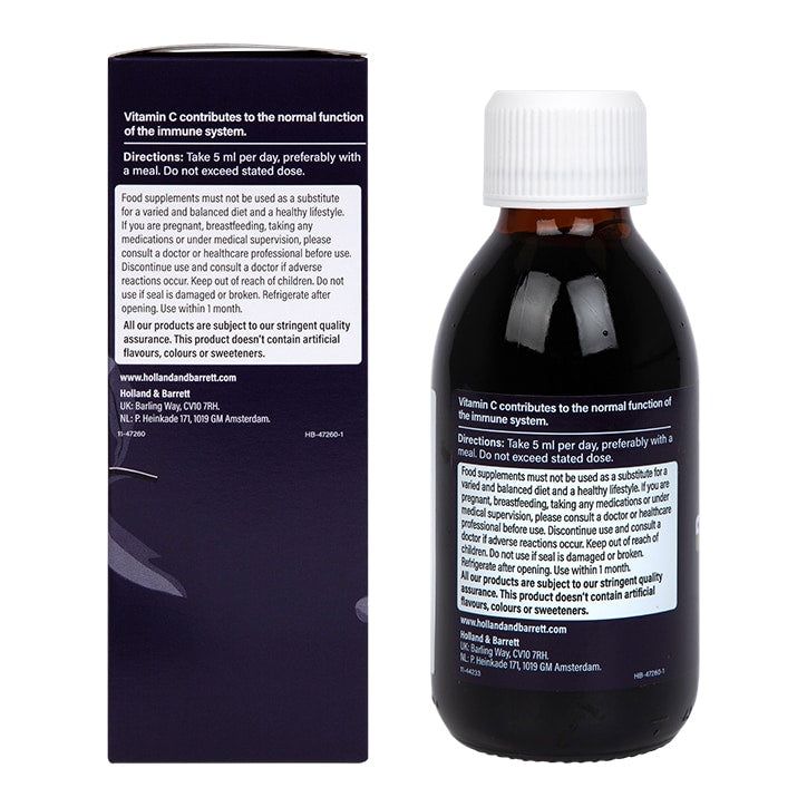 Holland &amp;amp; Barrett Elderberry Immunity Liquid with Vitamin C &amp;amp; Zinc