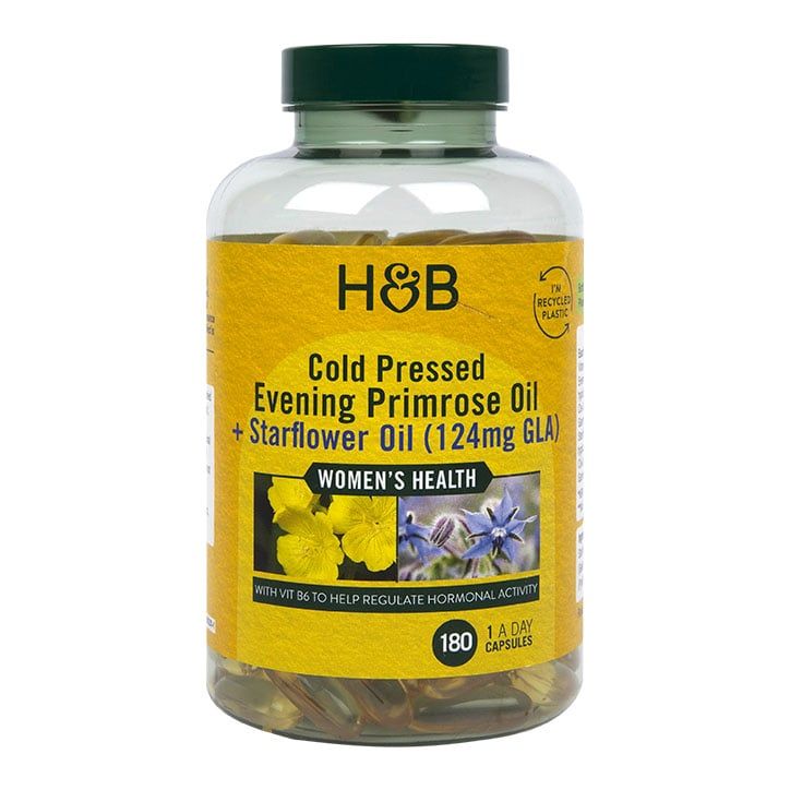 Holland &amp;amp; Barrett Evening Primrose Oil + Starflower Oil 180 Capsules