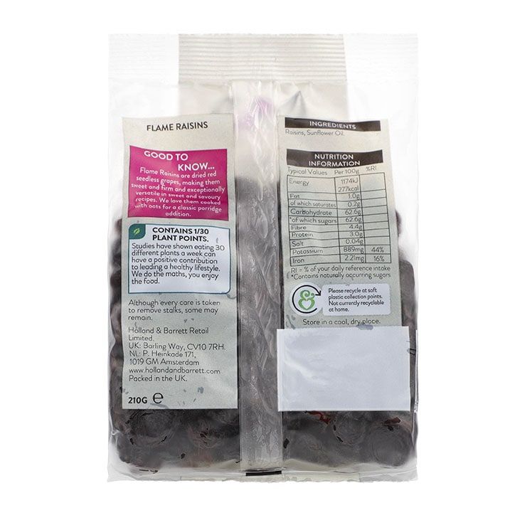 Holland &amp;amp; Barrett Flame Raisins 210g