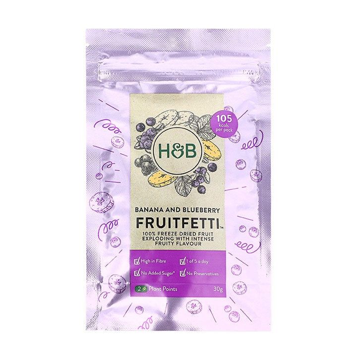 Holland &amp;amp; Barrett Fruitfetti Banana &amp;amp; Blueberry 30g Strawberry &amp;amp; Peach